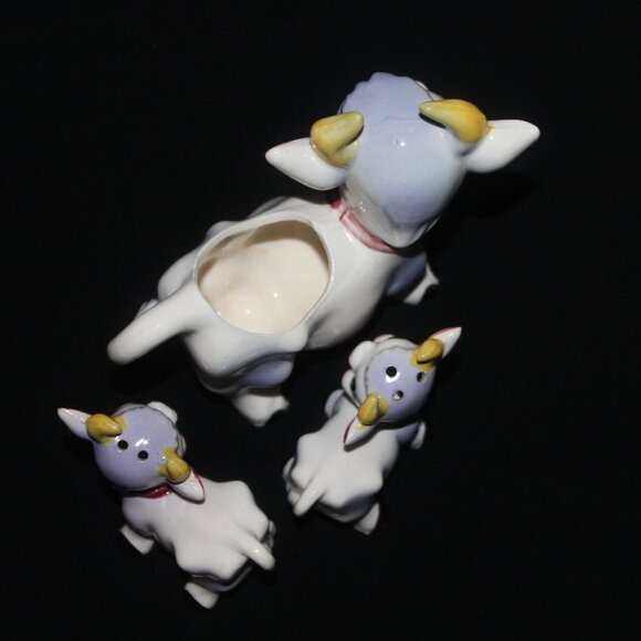 Elsie The Purple Cow Creamer and Salt & Pepper Shakers | Japan Ceramics - Picture 6 of 11